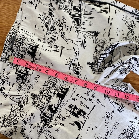 ELLIOTT LAUREN TOILE PRINT   PULL ON STRETCH ANKLE PANT size 8 - Picture 5 of 9